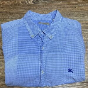 Mens Burberry Brit Button Long Sleeve. Size Medium.